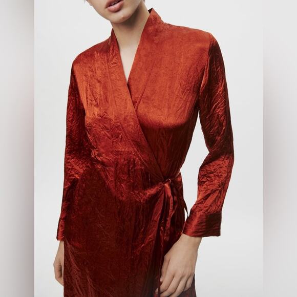 ZARA SATIN EFFECT DRESS ZW COLLECTION - Picture 6 of 11